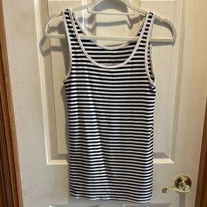 Merona Black and White Fitted Sleeveless Tank Top